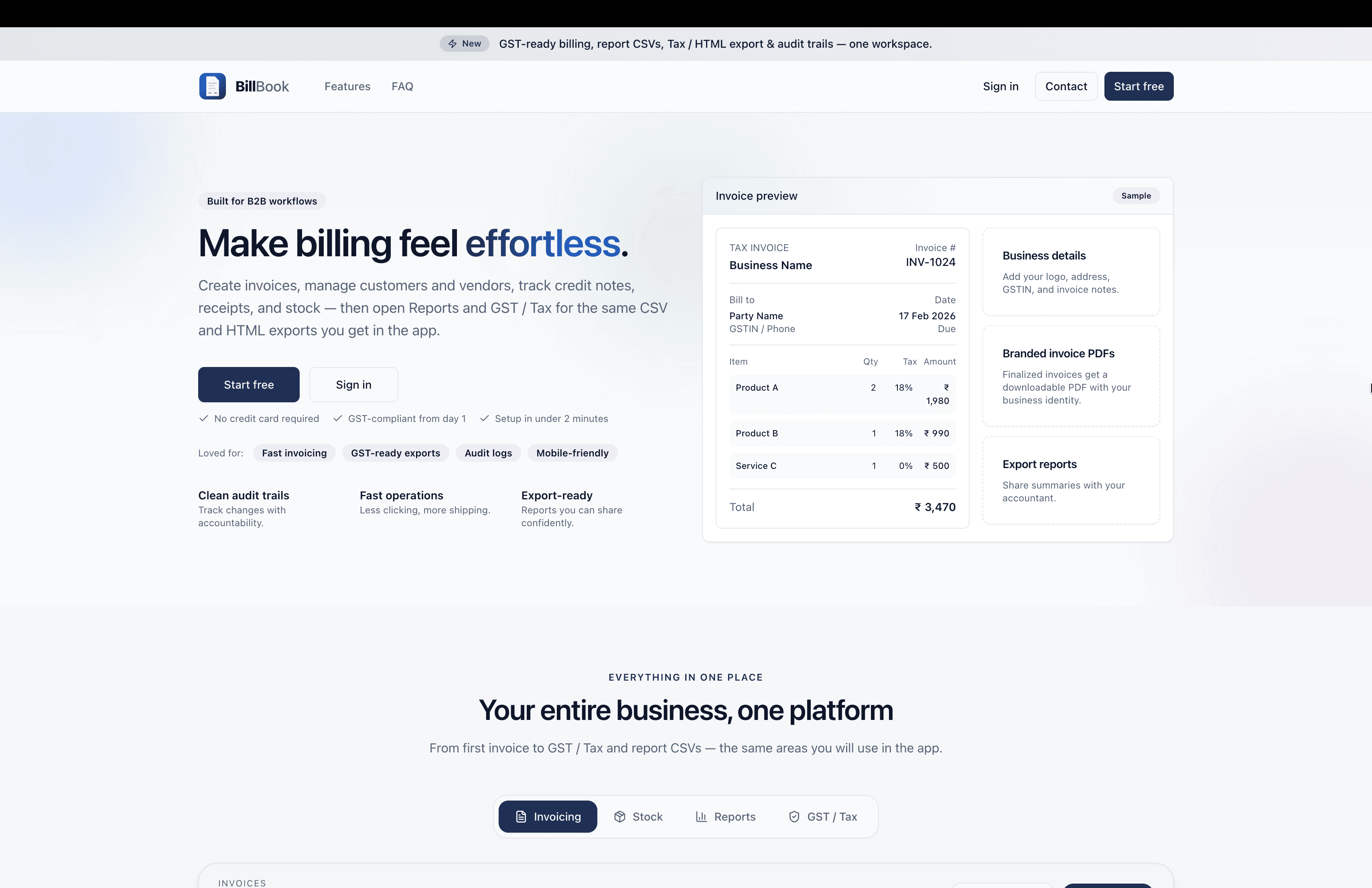 BillBook – Billing & Invoicing